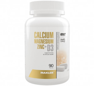 Кальций, магний, цинк и витамин D3 Maxler Calcium Magnesium Zinc D3 90 таблеток