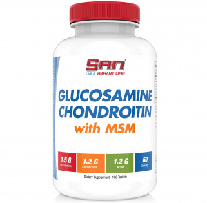 Глюкозамин, хондроитин и МСМ SAN Glucosamine Chondroitin with MSM 180 таблеток