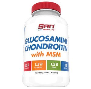 Глюкозамин, хондроитин и МСМ SAN Glucosamine Chondroitin with MSM 90 таблеток