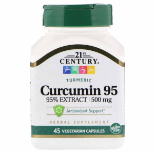 Куркумин 21st Century Curcumin 95 500 мг 45 капсул