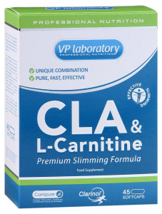 КЛК + L-карнитин VP Laboratory CLA L-Carnitine 45 капсул
