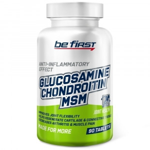 Глюкозамин, хондроитин и МСМ Be First Glucosamine Chondroitin MSM 90 таблеток