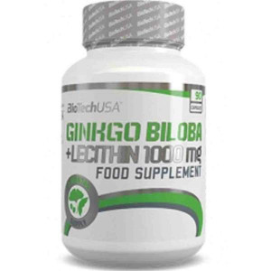 Гинкго билоба + лецитин BioTech USA Ginkgo Biloba Lecithin 90 капсул
