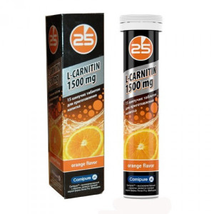 L-карнитин 25 час L-Carnitin 1500 мг 15 шипучих таблеток