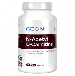 Ацетил L-карнитин GEON N-Acetyl L-Carnitine 75 капсул
