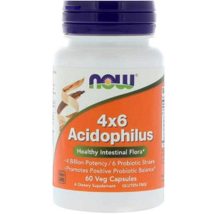 Now Foods 4x6 Acidophilus 60 капсул