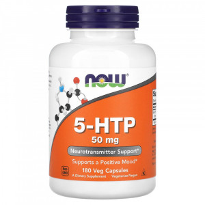 5-гидрокситриптофан Now Foods 5-HTP 50 мг 180 капсул