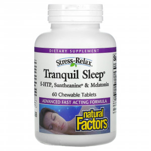 Natural Factors Tranquil Sleep Chewable 60 жевательных таблеток