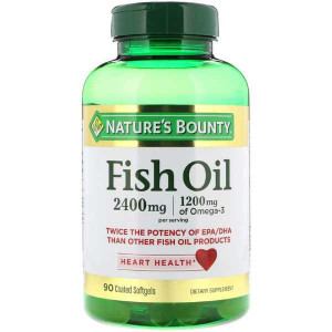 Nature's Bounty Fish Oil 2400 мг Softgels 90 капсул