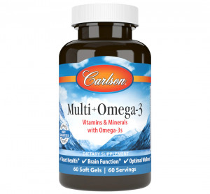 Мультивитамины и омега 3 Carlson Labs Multi + Omega-3 Softgels 60 капсул