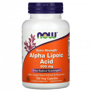 АЛК Now Foods Alpha Lipoic Acid 600 мг 120 капсул