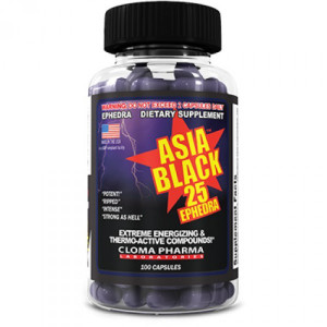 Жиросжигатель Cloma Pharma Asia Black 25 Ephedra 100 капсул