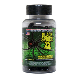 Жиросжигатель Cloma Pharma Black Spider 25 Ephedra 100 капсул