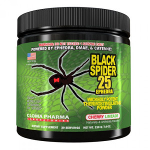 Предтреник-жиросжигатель Cloma Pharma Black Spider Powder 25 Ephedra 210 грамм