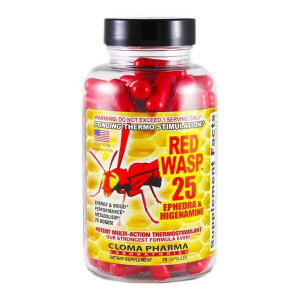 Жиросжигатель Cloma Pharma Red Wasp 25 Ephedra Higenamine 75 капсул