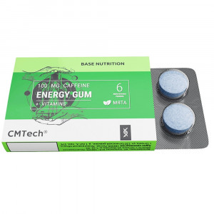 CMTech Energy Gum 100 мг кофеина 6 штук