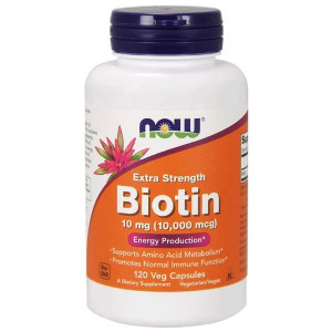 Now Foods Biotin 10 мг 10000 мкг 120 капсул