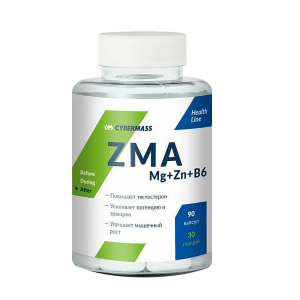 CyberMass ZMA Mg+Zn+B6 90 капсул