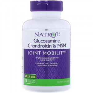 Глюкозамин, хондроитин и МСМ Natrol Glucosamine Chondroitin MSM 150 таблеток