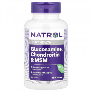 Глюкозамин, хондроитин и МСМ Natrol Glucosamine Chondroitin MSM 90 таблеток