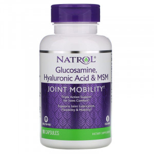 Natrol Glucosamine, Hyaluronic Acid & MSM 90 капсул