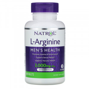 Natrol L-Arginine Extra Strength 3000 мг 90 таблеток