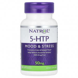 5-гидрокситриптофан Natrol 5-HTP 50 мг 45 капсул