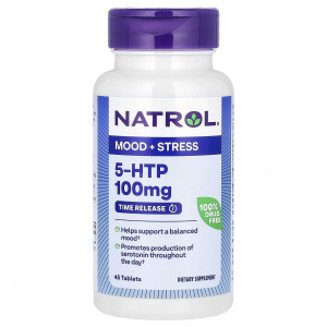 5-гидрокситриптофан Natrol 5-HTP Time Release 100 мг 45 таблеток