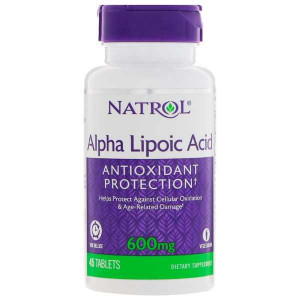 АЛК Natrol Alpha Lipoic Acid 600 мг 45 таблеток