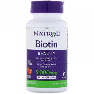 Natrol Biotin 5000 мкг Fast Dissolve 90 таблеток