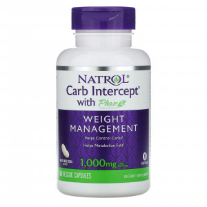 Блокатор углеводов Natrol Carb Intercept 3 with Phase 2 Carb Controller 60 капсул
