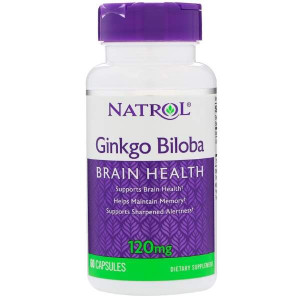 Гинкго билоба Natrol Ginkgo Biloba 120 мг 60 капсул