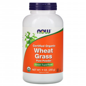 Порошок ростков пшеницы Now Foods Certified Organic Wheat Grass 255 грамм
