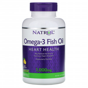 Омега 3 Natrol Omega-3 Fish Oil 1000 мг Softgels 150 капсул
