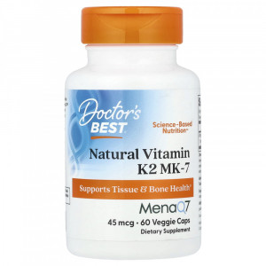 Витамин К2 Doctor's Best Natural Vitamin K2 MK-7 45 мкг 60 капсул