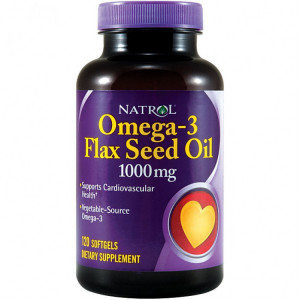 Natrol Omega-3 Flax Seed Oil 1000 мг Softgels 120 капсул