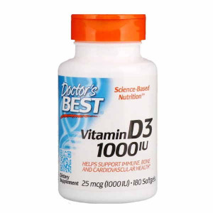 Doctor's Best Vitamin D3 25 мкг 1000 IU Softgels 180 капсул