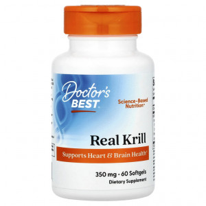 Масло криля Doctor's Best Real Krill 350 мг Softgels 60 капсул
