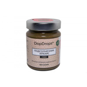 DopDrops Протеиновая паста Подсолнечник Арахис Стевия (265 гр.)