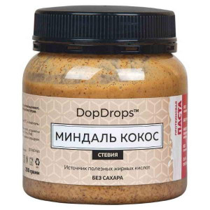 DopDrops Протеиновая паста Миндаль Кокос Стевия (250 гр.)