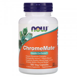 Пиколинат хрома Now Foods ChromeMate 180 капсул