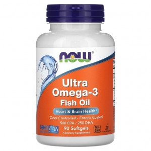 Омега 3 Now Foods Ultra Omega-3 Fish Oil Softgels 90 капсул