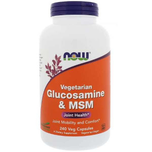 Now Foods Vegetarian Glucosamine MSM 240 капсул