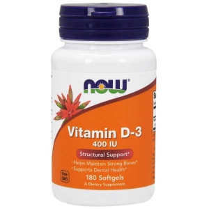 Now Foods Vitamin D-3 400 IU Softgels 180 капсул