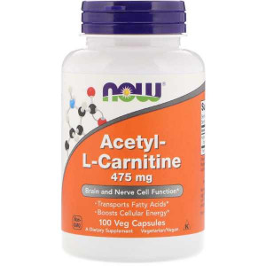 Ацетил L-карнитин Now Foods Acetyl-L-Carnitine 475 мг 100 капсул