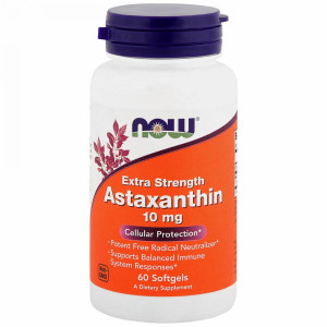 Now Foods Astaxanthin Extra Strength 10 мг Softgels 60 капсул