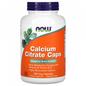 Кальций цитрат Now Foods Calcium Citrate Caps 240 капсул