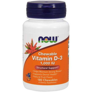 Now Foods Chewable Vitamin D-3 1000 IU 180 таблеток