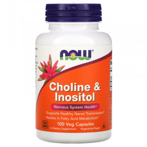 Холин и инозитол Now Foods Choline & Inositol 100 капсул