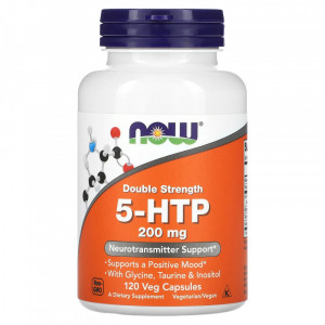 5-гидрокситриптофан Now Foods 5-HTP 200 мг 120 капсул
